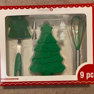New 9 piece Christmas Noel X-Mas Baking Set by Celebrate It